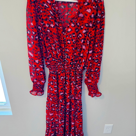 Red print max dress - Picture 2 of 3